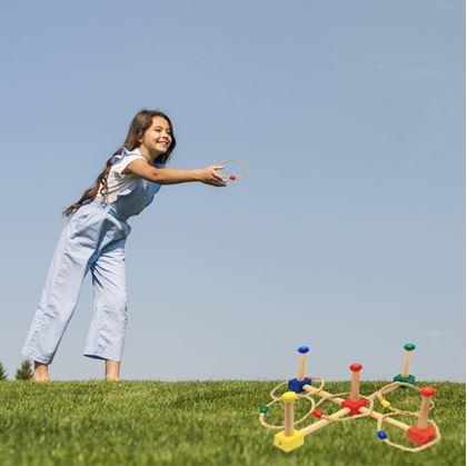 Obrázok z Drevená hra hádzanie krúžkov