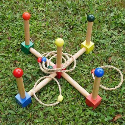 Obrázok Drevená hra hádzanie krúžkov