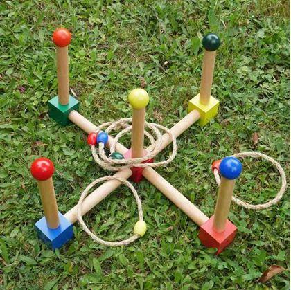 Obrázok z Drevená hra hádzanie krúžkov