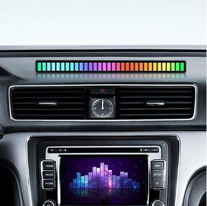 Obrázok z LED svetelný panel reagujúci na zvuk  -  biely