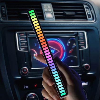 Obrázok z LED svetelný panel reagujúci na zvuk  -  biely