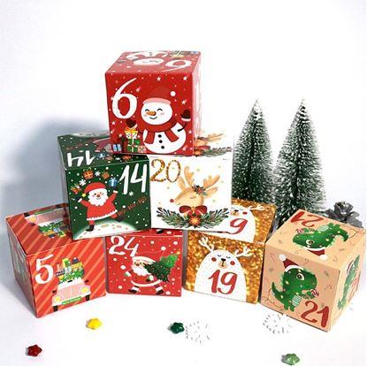 Obrázok Adventný kalendár - plniteľné krabičky 24 ks