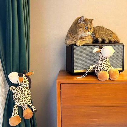 Obrázok z Spona na závesy plyšová žirafa