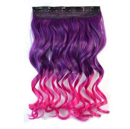 Obrázok z Clip in pás pre farebné podfarbenie vlasov - ružový