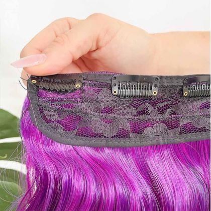 Obrázok z Clip in pás pre farebné podfarbenie vlasov - ružový