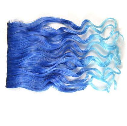 Obrázok z Clip in pás pre farebné podfarbenie vlasov - modrý