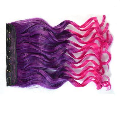 Obrázok z Clip in pás pre farebné podfarbenie vlasov - ružový