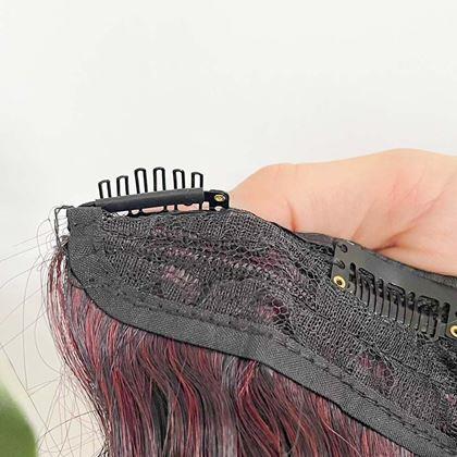 Obrázok z Clip in pás pre farebné podfarbenie vlasov - hnedo-červený