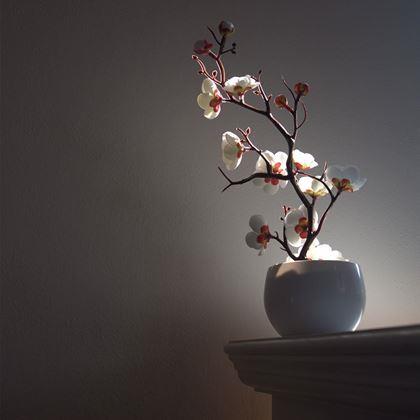 Obrázok z Umelá sakura v kvetináči - 30 cm