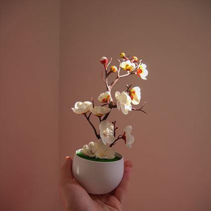 Obrázok z Umelá sakura v kvetináči - 30 cm
