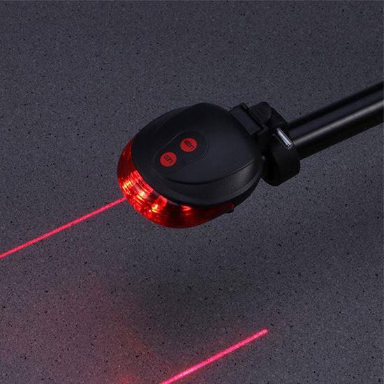 Obrázok z Zadné svetlo na bicykel s laserom