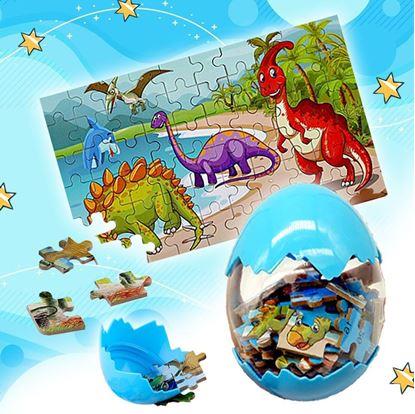 Obrázok Dinosaurie puzzle - modré