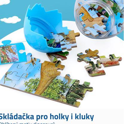Obrázok Dinosaurie puzzle - modré
