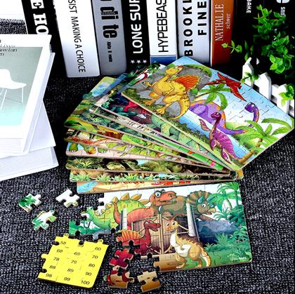 Obrázok z Dinosaurie puzzle - modré