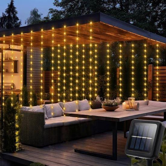 Obrázok z Solárny LED záves - 10 prameňov × 1 m - teplá biela