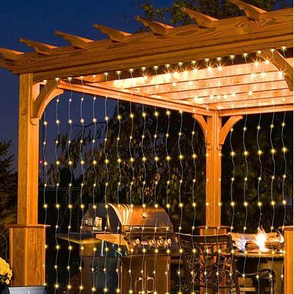 Obrázok z Solárny LED záves - 10 prameňov × 1 m - teplá biela