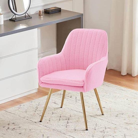 Obrázok z Polstrovaná ružová stolička/kresielko