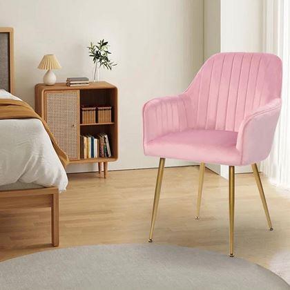 Obrázok z Polstrovaná ružová stolička/kresielko