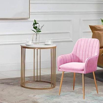 Obrázok z Polstrovaná ružová stolička/kresielko