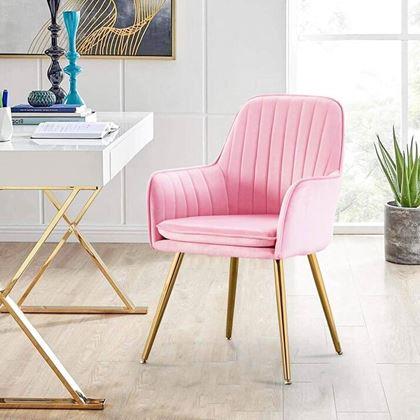 Obrázok z Polstrovaná ružová stolička/kresielko