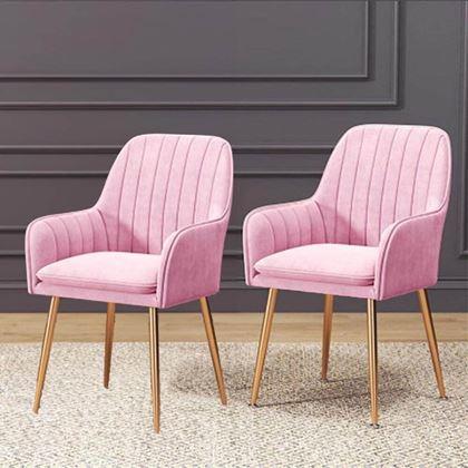 Obrázok z Polstrovaná ružová stolička/kresielko