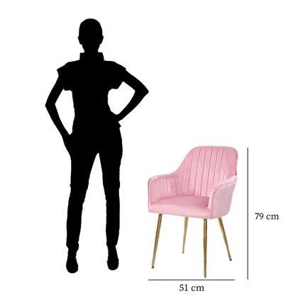 Obrázok z Polstrovaná ružová stolička/kresielko