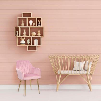 Obrázok z Polstrovaná ružová stolička/kresielko