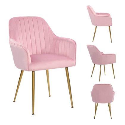 Obrázok z Polstrovaná ružová stolička/kresielko