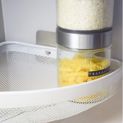 Obrázok z Kovová nalepovacia rohová polička