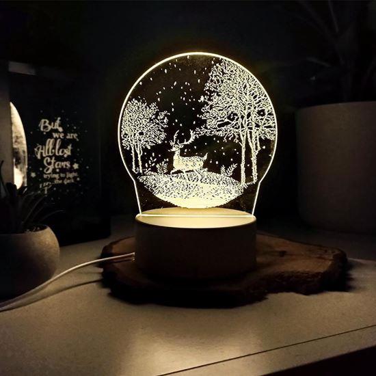 Obrázok z Dekoratívna 3D lampa  -  jeleň
