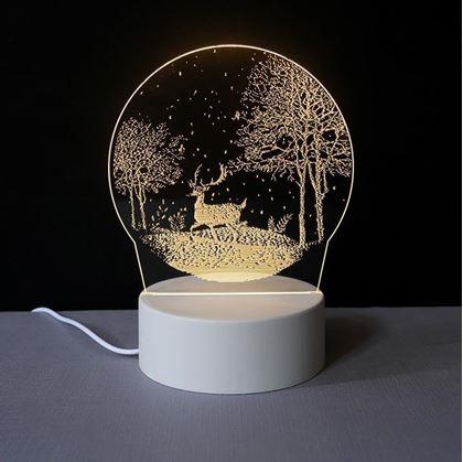 Obrázok z Dekoratívna 3D lampa  -  jeleň