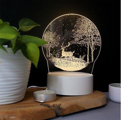 Obrázok z Dekoratívna 3D lampa  -  jeleň