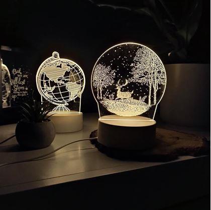 Obrázok z Dekoratívna 3D lampa  -  jeleň