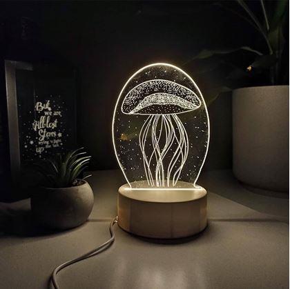 Obrázok z Dekoratívna 3D lampa  -  medúza