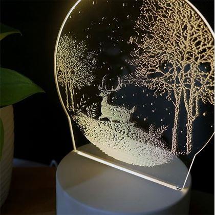 Obrázok z Dekoratívna 3D lampa  -  jeleň