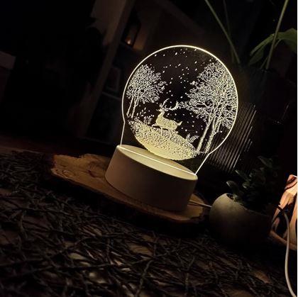 Obrázok z Dekoratívna 3D lampa  -  jeleň