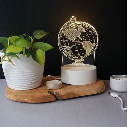 Obrázok z Dekoratívna 3D lampa  -  glóbus