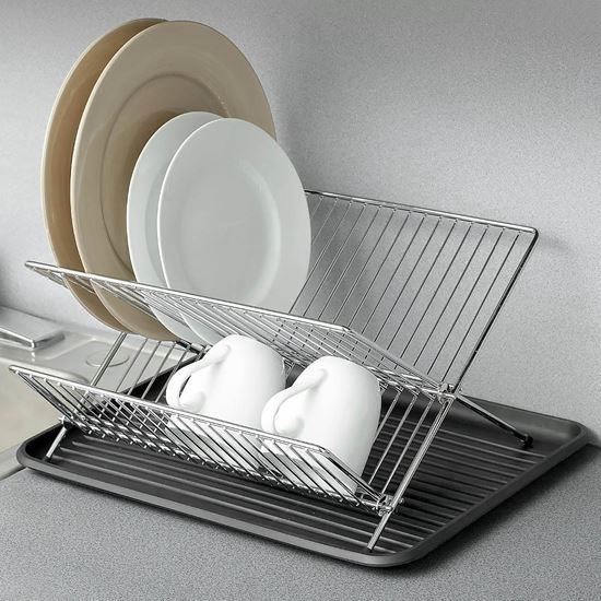 Obrázok z Nerezový odkvapkávač na riad s tácňou