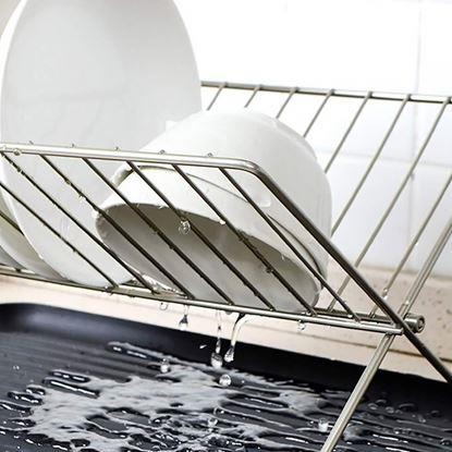 Obrázok Nerezový odkvapkávač na riad s tácňou