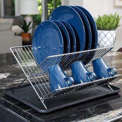 Obrázok z Kovový odkvapkávač na riad s táckou