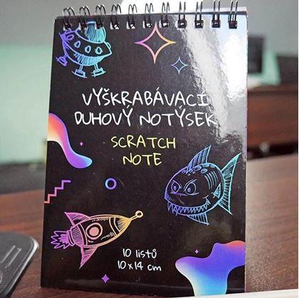 Obrázok z Vyškrabávací duhový notes