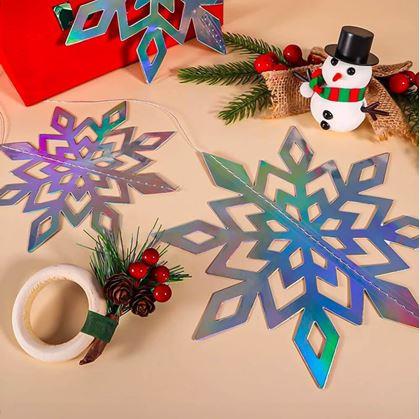 Obrázok z Závesná dekorácia snehové vločky 6 ks