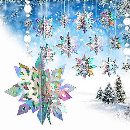 Obrázok z Závesná dekorácia snehové vločky 6 ks