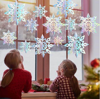 Obrázok z Závesná dekorácia snehové vločky 6 ks