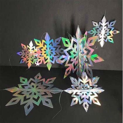 Obrázok z Závesná dekorácia snehové vločky 6 ks