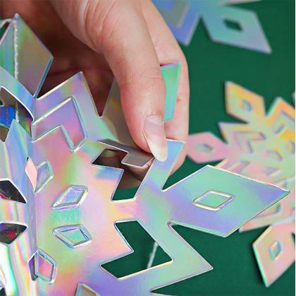 Obrázok z Závesná dekorácia snehové vločky 6 ks