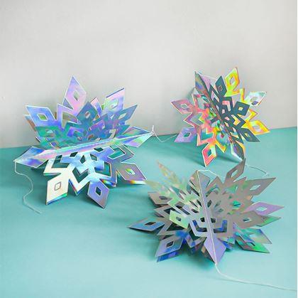 Obrázok z Závesná dekorácia snehové vločky 6 ks