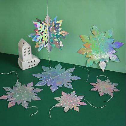 Obrázok z Závesná dekorácia snehové vločky 6 ks