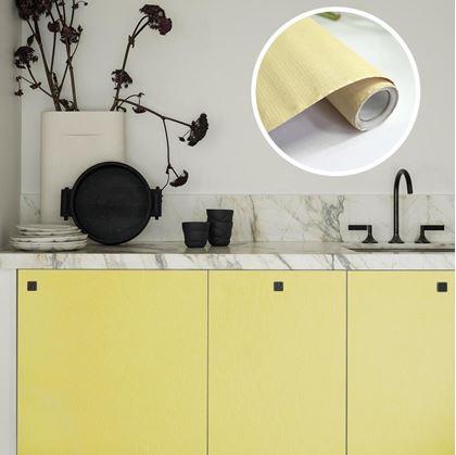 Obrázok z Matná samolepiaca tapeta 200 x 60 cm -  žltá