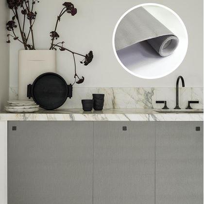 Obrázok z Matná samolepiaca tapeta 200 x 60 cm -  šedá
